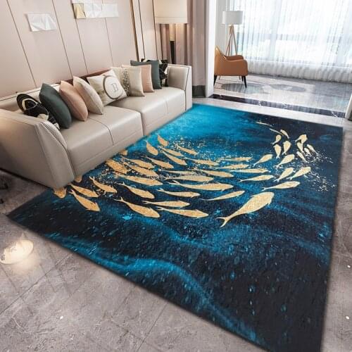 Living Room, Coffee Table, Home Carpet, Bedroom, Bedside Full of Gold Diamond Velvet 3D Three-dimensional Printed Carpet