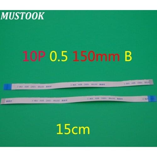 5pcs New FFC FPC flat flexible cable 0.5mm pitch 10 pin B Reverse / Anisotrop Length 150mm Width 5.5mm Ribbon 10pin Flex Cable