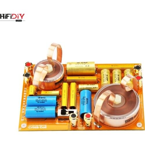 HIFIDIY HI-END Copper foil GAT-2012 2 Way 2 speaker Unit ( tweeter + bass ) HiFi Speakers Frequency Divider Crossover Filters