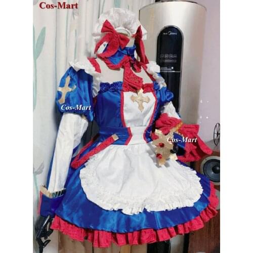 Game Fate/Grand Order Bradamante Cosplay Costume Gorgeous Blue Maid Uniform Unisex Activity Party Role Play Clothing Custom-Make