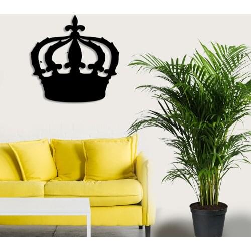 Sparking Royal King Crown Wall Room Home Accessory Wooden Table 50x49cm