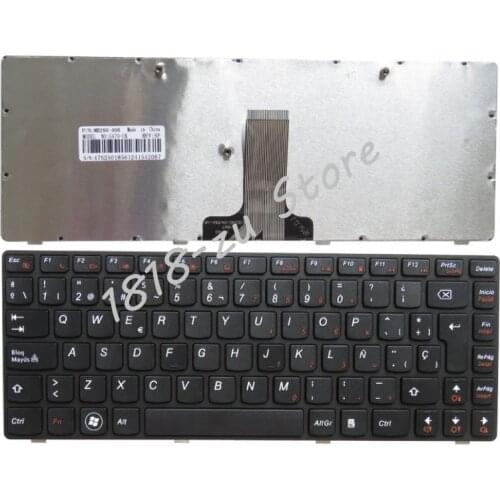 YALUZU NEW Spanish Laptop keyboard for LENOVO G470 V470 B470 B490 G475 B475E V480C B480 M490 B475 V480 M495 SP Black keyboard