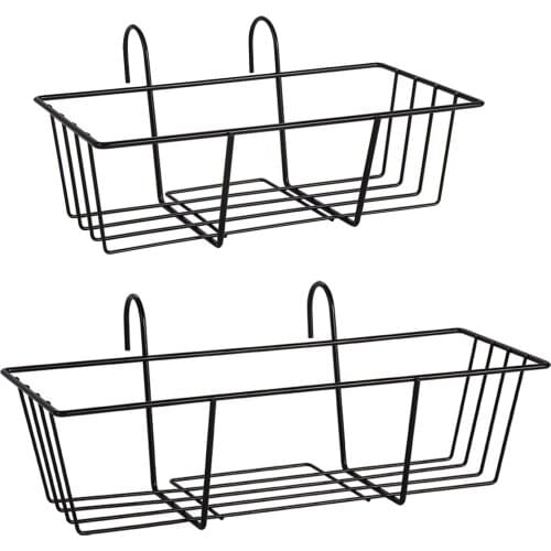 Square ing Window Flower Boxes Holder Railing Planter Pot Rack