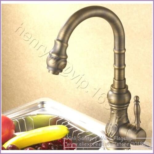 L15726 - Luxury Deck Mounted Hot & Cold Water Bronze Brass Kitchen Tap