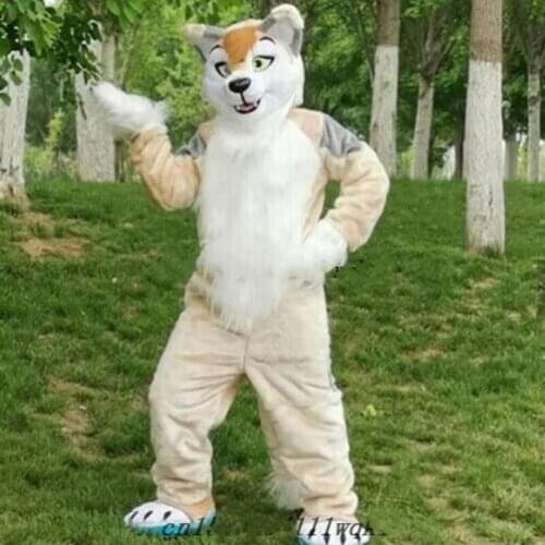 Fox Dog Mascot Costume Cartoon Fur Suits Cosplay Plush Fursuit Party Game Dress Outfits Clothing Ad