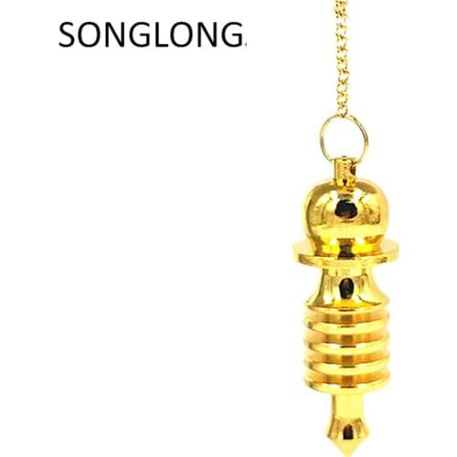 Metal Pendulum Healing Divining Scrying Point Ball Egyptian Coil copper pendulo radiestesia Pendulums for Dowsing metal Pendant