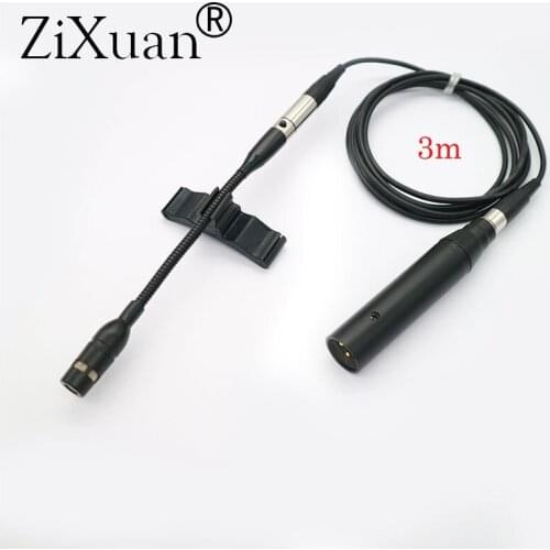 Pro Cello Musical Instrument Microphone with XLR Big 4Pin for SHURE Phantom Power Adapter 1.5M/3M Extension Cable