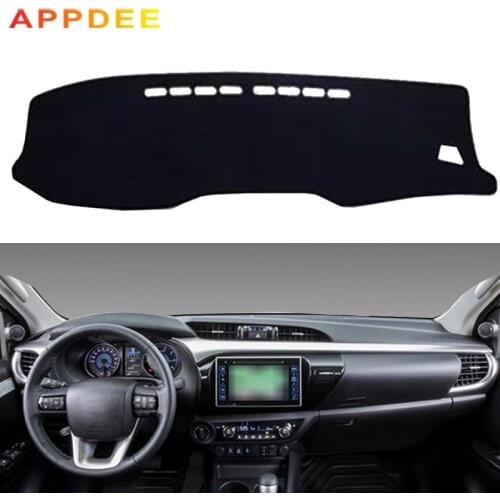 Car Dashboard Cover Silicone Non-Slip For Toyota Hilux SR5 4x4 REVO Hi-Rider 2015 2016 2017 2018 Pad Carpet Dashmat Sun Shade