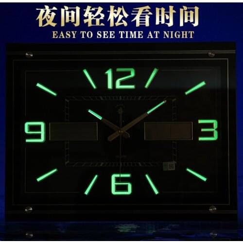 Wall clock modern design 20 inch luminous quartz clock living room office calendar perpetual wall watch special design watches