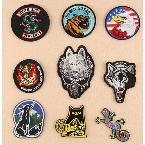 Customizable Wholesale Computer Embroidery Chapter Animal Modeling High-End Clothing Accessories Patch Embroidered Cloth