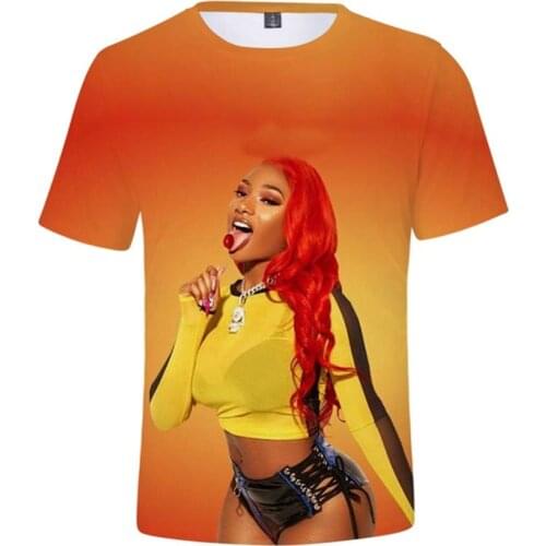 New T Shirt Megan Thee Stallion 3D T-shirts Summer Casual hort Sleeve Fashion Tees Men And Women Comfortable Streetwear Clothes