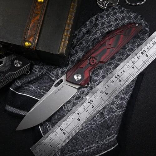 NimoKnives Original Design Portable Quick-Opening Folding Knife D2 Blade Vicissitudes Stone Washing G10 Handle Outdoor EDC Tool