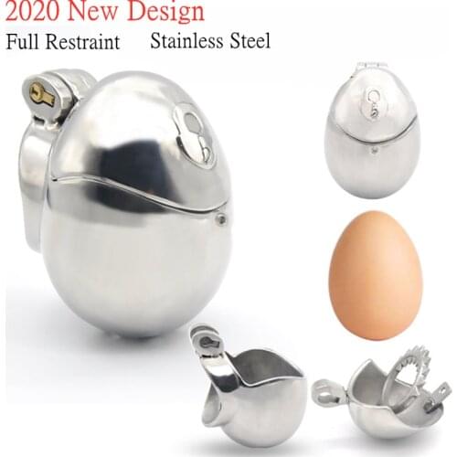 Stainless Steel Fully Restraint Male Chastity Devices With Thorn Ring, Scrotum Ball Stretcher,Cock Cage,BDSM Sex Toys For Men
