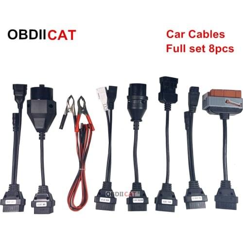 Full set 8 Cable Car Cables for TCS Scanner OBD2 Cable OBD Adaptor Connectors For TCS Multidiag MVDiag