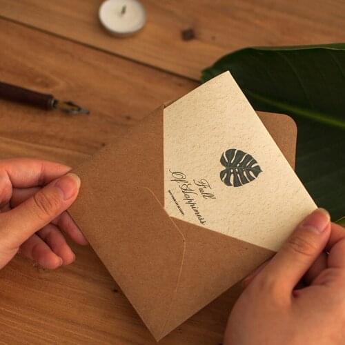2 Pcs Greeting Cards Word Message Wishes Blank Cards With Envelopes Gift DIY Craft Color Cards Birthday Wedding Invitation Cards