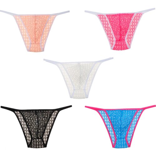 See Through Circle Holes Sexy Bikini Mens Underwear Briefs Charming Male Underpants Men Brief Undershorts Gay Underwear Panties