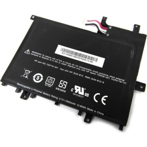 UGB genuine Replacement Hp sun-b12 724536-001 728687-001 724712-001 slate 7 tablet battery