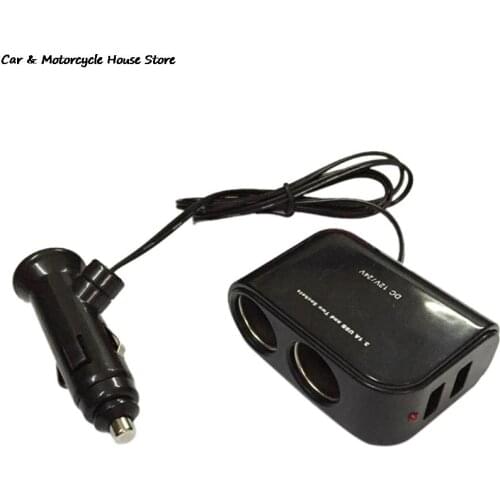 Car Cigarette Lighter Socket Splitter Plug LED USB Charger Adapter 12V-24V 3.1A 100W Detection For Phone MP3 DVR Accessories