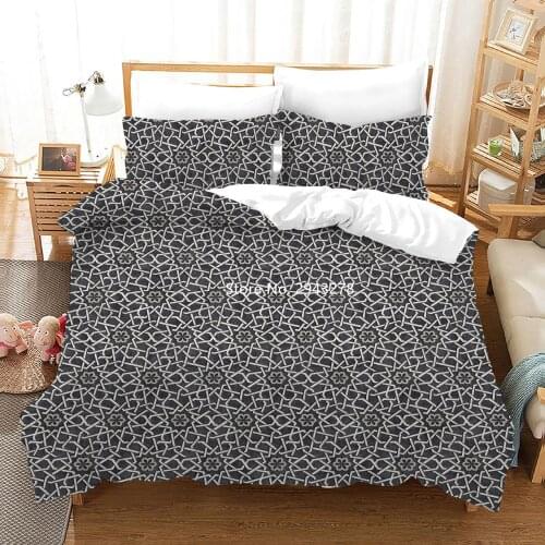 High-end Atmosphere European Three-dimensional Pattern Bedding Set Duvet Color Printing Bed Sheet and Pillowcase Full Size