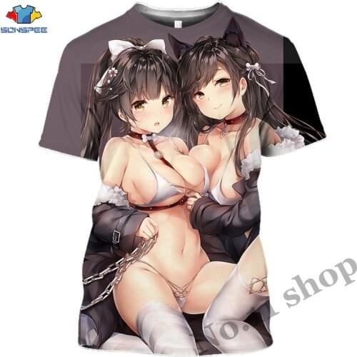 Anime 3d Print Funny T Shirt Men Women Azur Lane Fashion T-shirt Game Sexy Kids Harajuku Top Tee Funny Shirts Homme Tshirt A35
