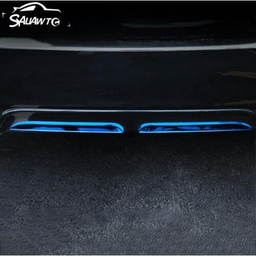 Stainless Steel Car Rear Bumper Lip Protect Strip Cover Trim Stickers for Toyota Camry XV70 2018 20192020 Accessories