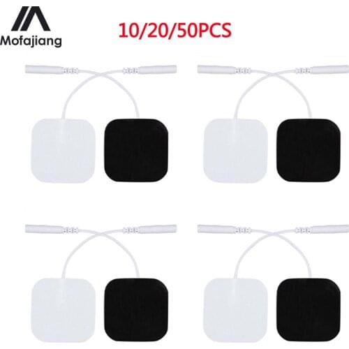 10/20pcs 4x4cm Muscle Stimulator Electrode Pads Non-woven Fabric Self Adhesive Replacement Pads for Tens Digital Therapy Machine