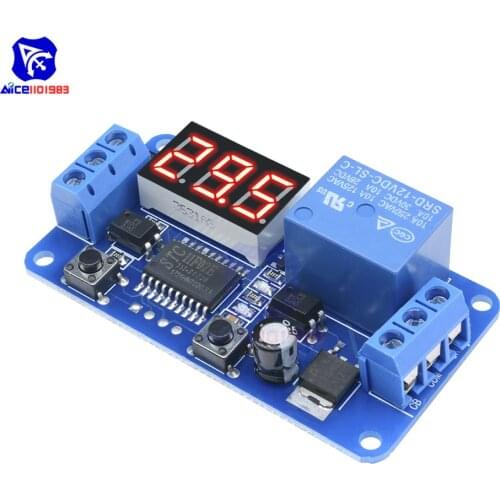 DC 12V LED Display Digital Delay Timer Control Switch Module PLC Automation TOP Diy Kit Electronic PCB Board Module
