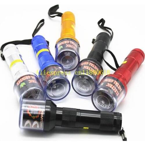 120pcs/lot Fast Shipping Torch shape Electric Aluminum Tobacco Grinding Grinding Machine Herb Tobacco Grinder retail box