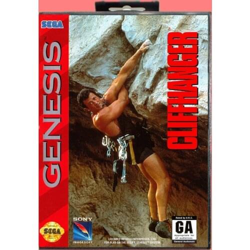 Cliffhanger 16 Bit MD Game Card Include Retail Box For Sega Genesis & Mega Drive