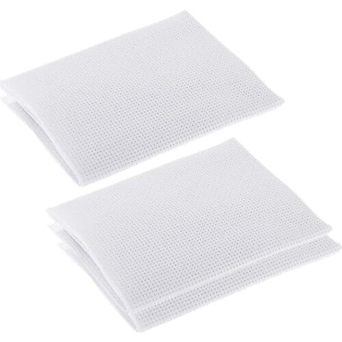 3pcs 14CT Aida Needlework Fabric Cross Stitch Canvas Material 14 Count White