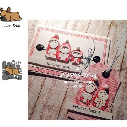 3PCS Santa Claus Christmas Metal Cutting Dies Scrapbooking Stencil Craft Embossing Die Cuts Card Making New Dies For 2019