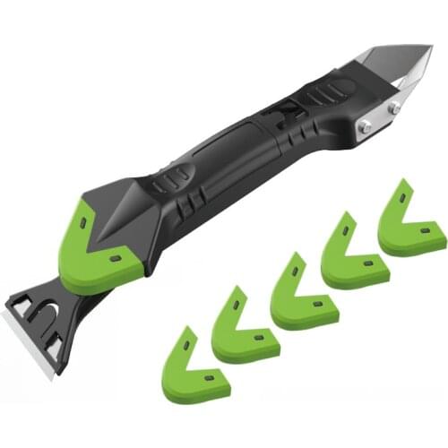 5 In 1 Silicone Remover Caulk Finisher Sealant Smooth Scraper Grout Kit Tool with Seam Tape Plastic Hand Tools Set Accessories