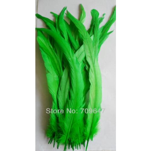 50Pcs/Lot Quality Green Colour 12-14inches/30-35cm ROOSTER COQUE TAIL FEATHERS For Costume&Mask , feathers for headdress