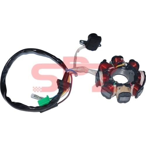 8-pole electronic stator electromagnetic ignition coil assembly is suitable for GY6 125 150cc light motorcycle kart