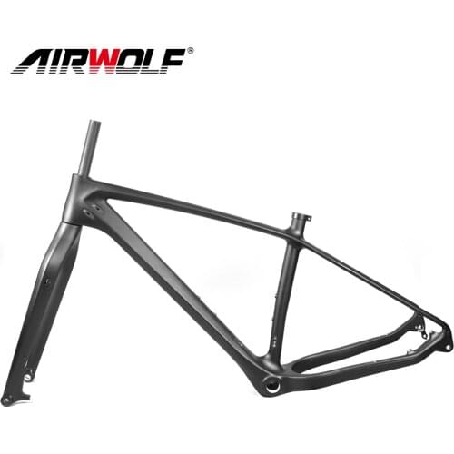 AIRWOLF New Snowbiking Bike Frame With Fork 26er Carbon Fat Bicycle Frameset 16 18 20 inch Thru Axle 197*12mm Di2 or Mechaniacl
