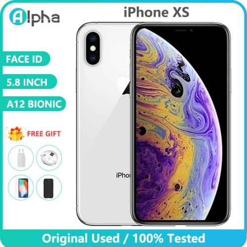 Apple iPhone XS Used 98% Original Unlock iPhone XS Cell phones Face ID 4GB RAM 64/256GB ROM iOS A12 Hexa Core Smart phones
