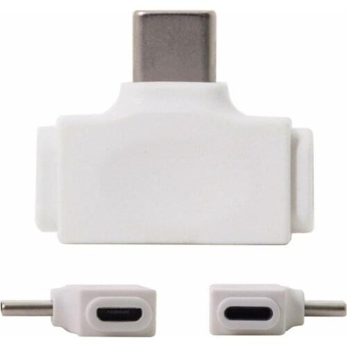 BAAQII USB 3.1 Type C Male to Micro USB 2.0 & Lightning Female Data Adapter 2 in 1 for Tablet & Mobile Phone AA4558-AA4559