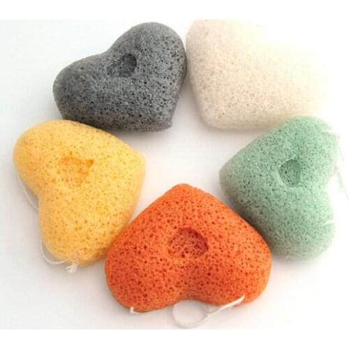 Bamboo charcoal black Dry wash cotton pure natural konjac sponge cleansing cotton face washFacial Care Makeup Tools LX1109