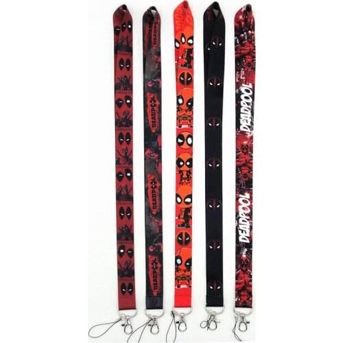 Deadpool Marvel Mobile Phone Lanyards Straps Sling Disney ID Card Holders Key DIY Hang Accessories Gift Decor Student Cool Badge