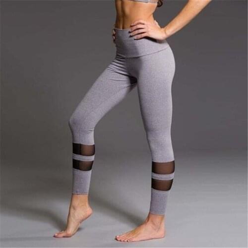 Women Fitness Yoga Sports Leggings Exercise Tight Mesh High Waist Yoga Leggings Femme Running Pants Tights