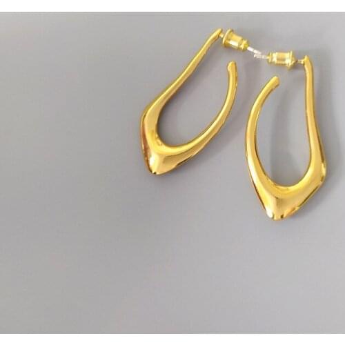 Women Jewelry Brass With 18k Gold Simply Drop Earrings Party T Show Gown Punk Gothic Top Runway Rare Korean Japan Trendy INS