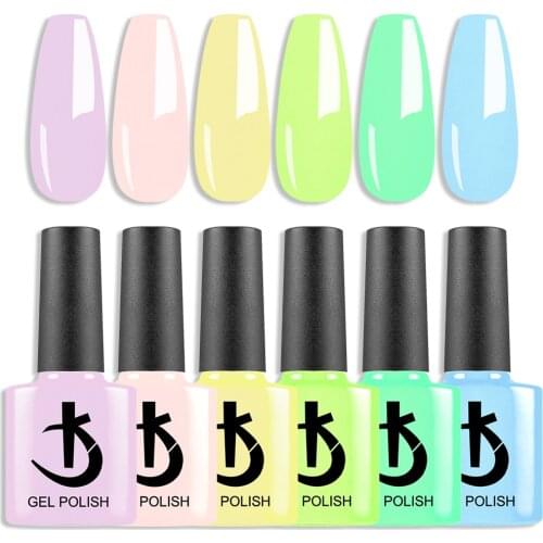 KODI Fresh Fashion Gel Nail Polish Set Colors Semi-permanent Varnishes Kit Neon Gel Lacquers Sets All for Manicure Nude Gellak