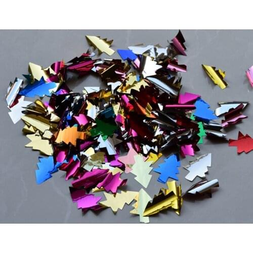 Colorful Foil Hand Throw Confetti Christmas Tree Shredded Foil Paper 200g per Lot for Christmas Event Wedding Party Decoration