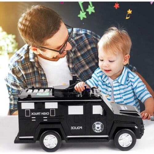 Multifunction Atm Piggy Bank Cash Truck Electric Car Fingerprint Password Digital Coin Money Box Safe Saving Children Kids Toy