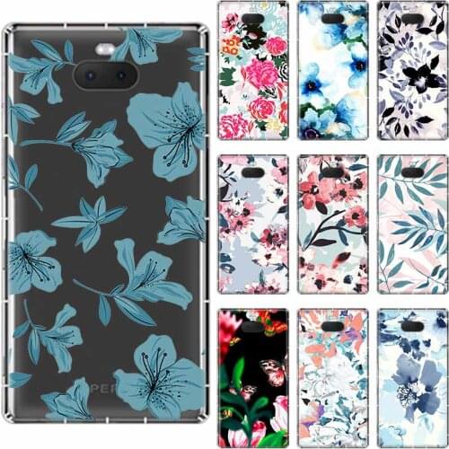 Pastel leaves soft TPU Case For Sony Xperia X XA XA1 XA2 XA3 XZ XZ1 XZ2 XZ3 XZ4 L1 L2 L3 Plus Compeact