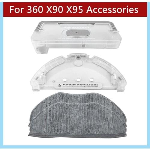 For 360 X90 X95 Accessories Spare Parts Replaceable Floor Cleaning Mops Rag Hanger Water Tank Kit Sweeping Robot Vacuum Cleaner