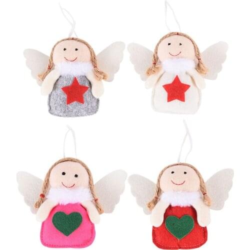 Christmas Angel Plush Doll Pendant Christmas Tree Ornament Christmas Decoration for Home Xmas Gifts