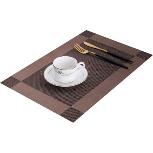 Rectangle PVC Coaster No-slip Dining Table Placemat Heat Insulation Tableware Pad Plate Pot Pan Cup Mat