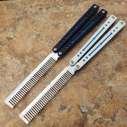 Nautilus comb high end swing knife integrated aluminum handle + G10 (two color) EDC tool 6061 aluminum + G10 D2 blade