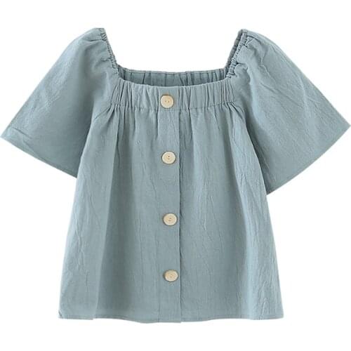 Shirts for Teenage Girls Blouses Autumn New Tops Children Shirt Girls Loose Striped Long Sleeve Shirts Clothes Girls Age 8 Years